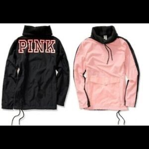 Pink Anorak Pullover cowl neck